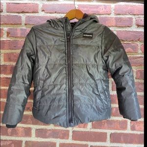EUC Boys Calvin Klein 5/6 winter coat puffer jacket hooded insulated warm